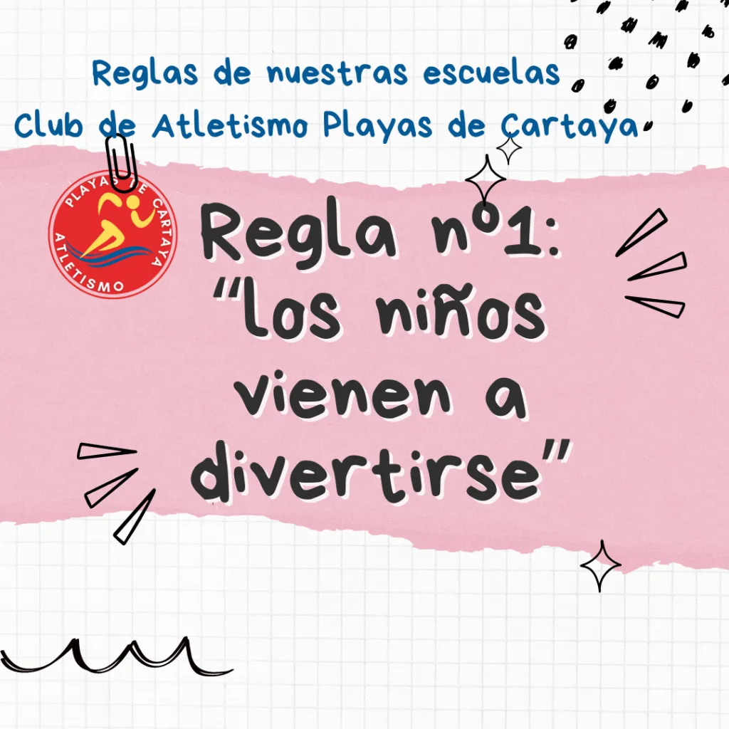Regla nº 1 de las escuelas de atletismo
