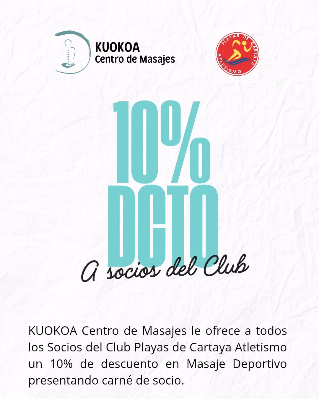 KUROKOA QUIROMASAJE, nueva ventaja para nuestro Club